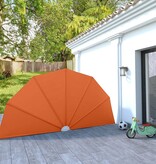 VidaXL Terrasscherm inklapbaar 200 cm terracottakleurig
