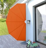VidaXL Terrasscherm inklapbaar 200 cm terracottakleurig