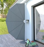 VidaXL Terrasscherm inklapbaar 200 cm grijs