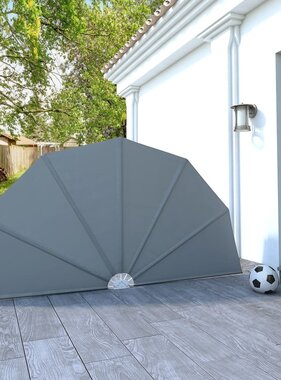 VidaXL Terrasscherm inklapbaar 160 cm grijs