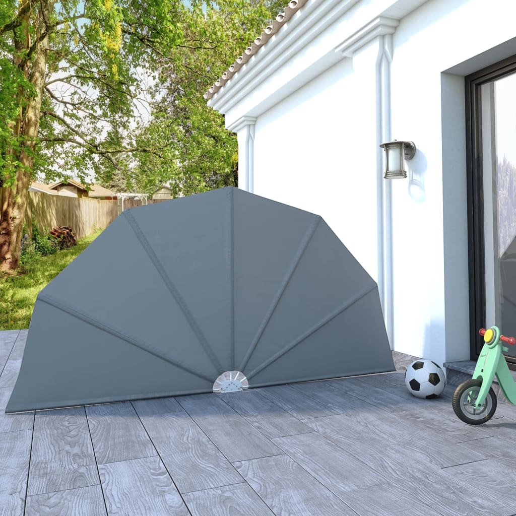 VidaXL Terrasscherm inklapbaar 160 cm grijs