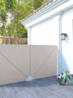 VidaXL Terrasscherm inklapbaar 300x150 cm crème