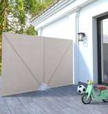 VidaXL Terrasscherm inklapbaar 240x160 cm crème
