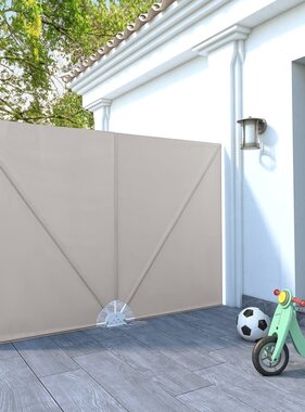 VidaXL Terrasscherm inklapbaar 240x160 cm crème