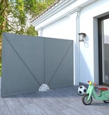 VidaXL Terrasscherm inklapbaar 240x160 cm grijs
