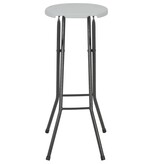 VidaXL Barkrukken inklapbaar 2 st HDPE en staal wit