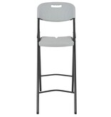 VidaXL Barstoelen inklapbaar 2 st HDPE en staal wit