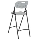 VidaXL Barstoelen inklapbaar 2 st HDPE en staal wit