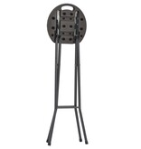 VidaXL Barkrukken inklapbaar 2 st rattan look HDPE en staal bruin