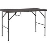 VidaXL Tuintafel inklapbaar rattan look 120x60x74 cm HDPE bruin