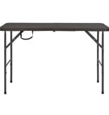 VidaXL Tuintafel inklapbaar rattan look 120x60x74 cm HDPE bruin