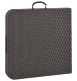 VidaXL Tuintafel inklapbaar rattan look 120x60x74 cm HDPE bruin
