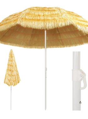 VidaXL Strandparasol Hawaï stijl 300 cm naturel