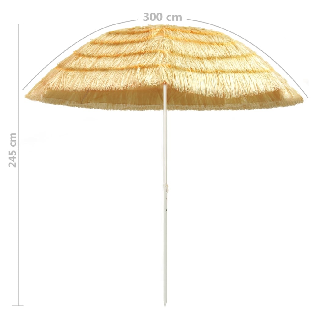 VidaXL Strandparasol Hawaï stijl 300 cm naturel