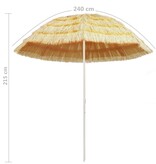 VidaXL Strandparasol Hawaï stijl 240 cm naturel