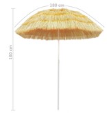 VidaXL Strandparasol Hawaï stijl 180 cm naturel