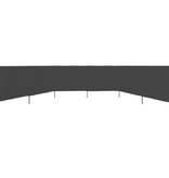 VidaXL Windscherm 6-panelen 800x80 cm stof grijs
