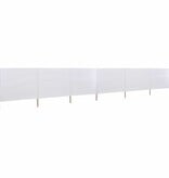 VidaXL Windscherm 6-panelen 800x80 cm stof wit
