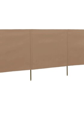 VidaXL Windscherm 3-panelen 400x120 cm stof taupe
