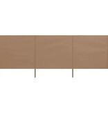 VidaXL Windscherm 3-panelen 400x120 cm stof taupe