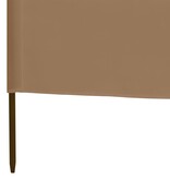 VidaXL Windscherm 3-panelen 400x120 cm stof taupe