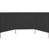 VidaXL Windscherm 3-panelen 400x120 cm stof antraciet