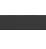 VidaXL Windscherm 3-panelen 400x120 cm stof antraciet