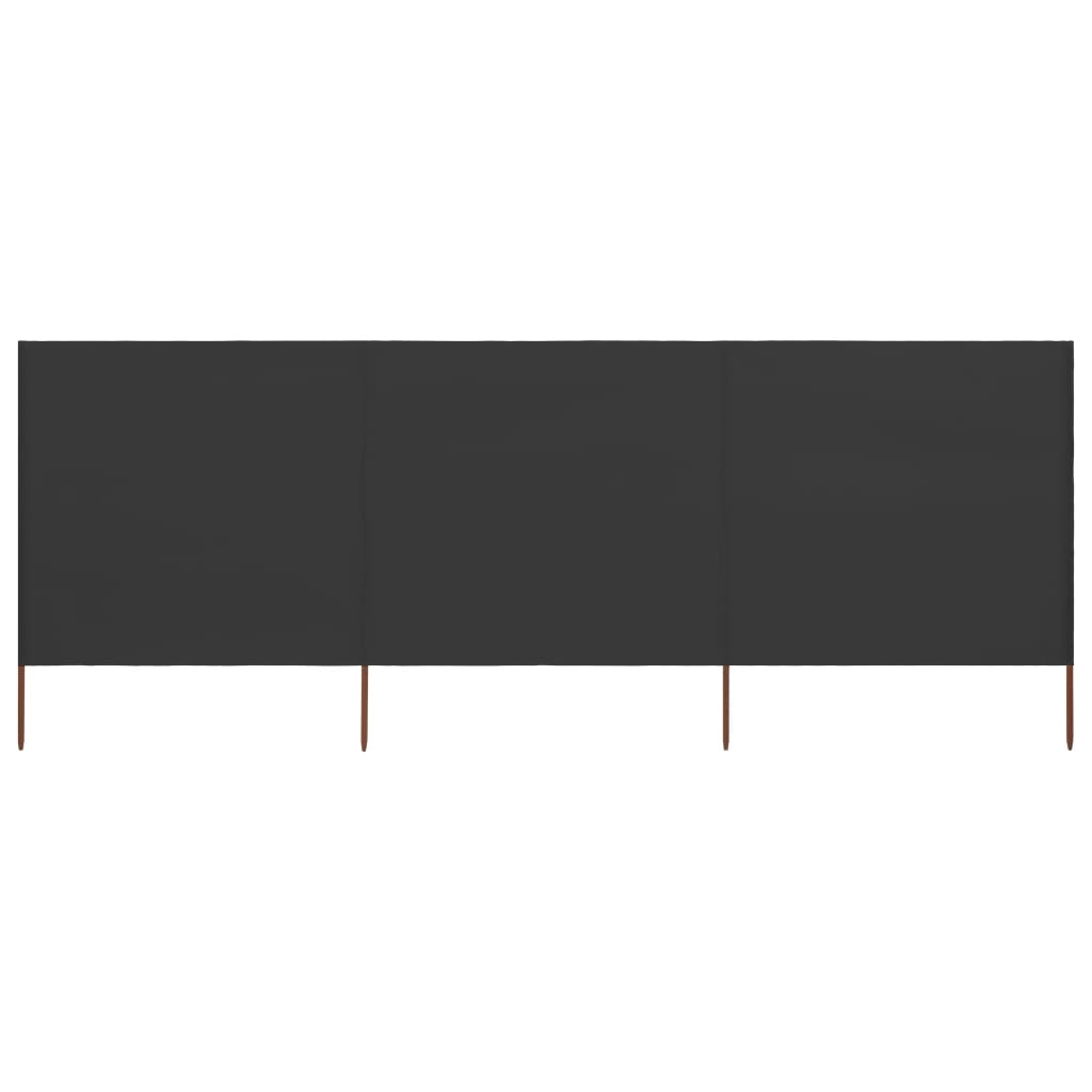 VidaXL Windscherm 3-panelen 400x120 cm stof antraciet