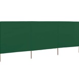 VidaXL Windscherm 3-panelen 400x120 cm stof groen