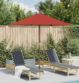 VidaXL Parasol met houten paal 150x200 cm terracottakleurig