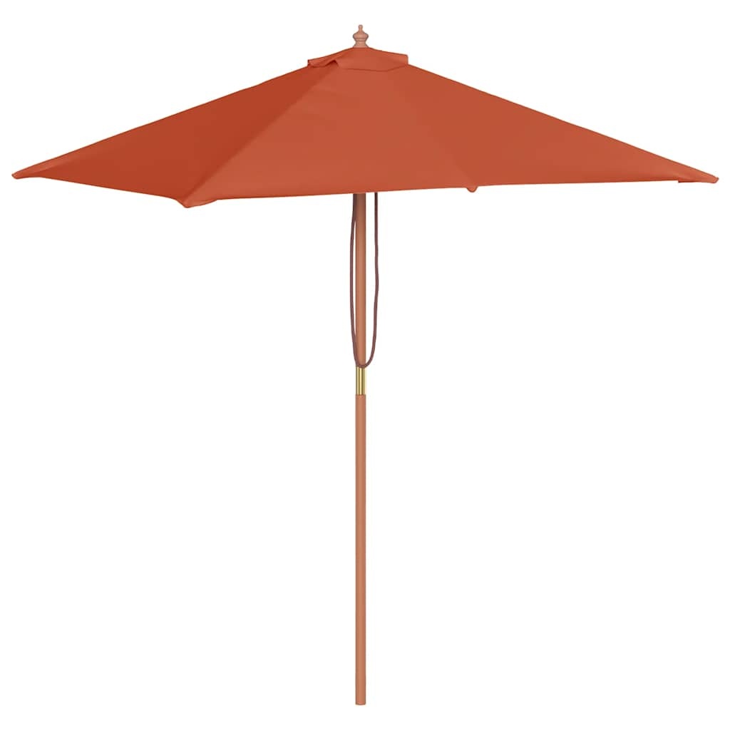 VidaXL Parasol met houten paal 150x200 cm terracottakleurig