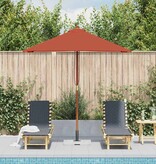 VidaXL Parasol met houten paal 150x200 cm terracottakleurig