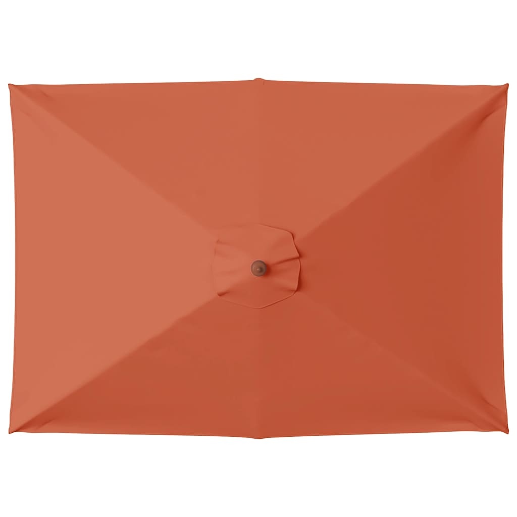 VidaXL Parasol met houten paal 150x200 cm terracottakleurig