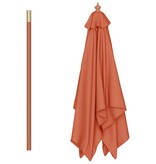 VidaXL Parasol met houten paal 150x200 cm terracottakleurig