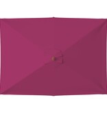 VidaXL Parasol met houten paal 150x200 cm bordeauxrood