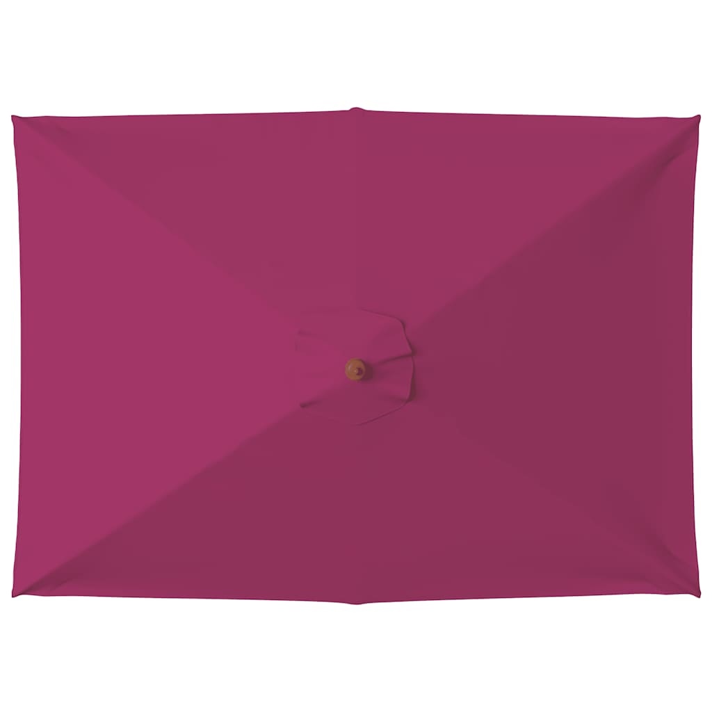VidaXL Parasol met houten paal 150x200 cm bordeauxrood