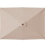 VidaXL Parasol met houten paal 150x200 cm taupe