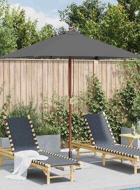 VidaXL Parasol met houten paal 150x200 cm antraciet