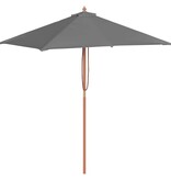 VidaXL Parasol met houten paal 150x200 cm antraciet