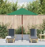 VidaXL Parasol met houten paal 150x200 cm groen