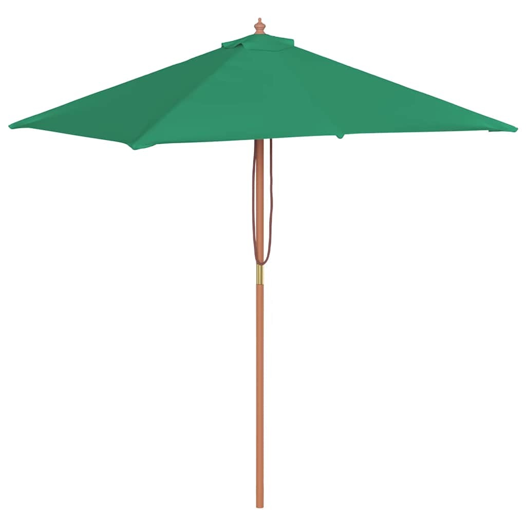 VidaXL Parasol met houten paal 150x200 cm groen
