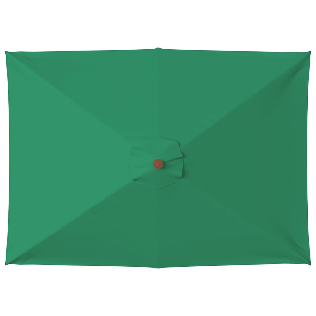 VidaXL Parasol met houten paal 150x200 cm groen