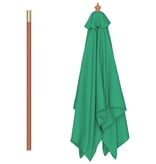 VidaXL Parasol met houten paal 150x200 cm groen