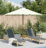 VidaXL Parasol met houten paal 150x200 cm zandkleurig