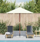 VidaXL Parasol met houten paal 150x200 cm zandkleurig