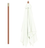 VidaXL Parasol met houten paal 150x200 cm zandkleurig