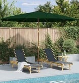 VidaXL Parasol met houten paal 350 cm groen