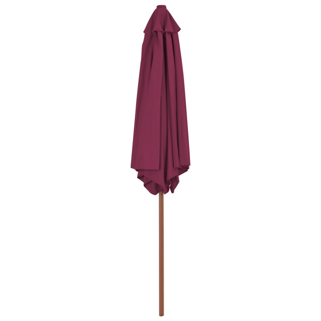 VidaXL Parasol met houten paal 270 cm bordeauxrood