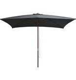 VidaXL Parasol met houten paal 200x300 cm antraciet