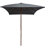 VidaXL Parasol met houten paal 200x300 cm antraciet